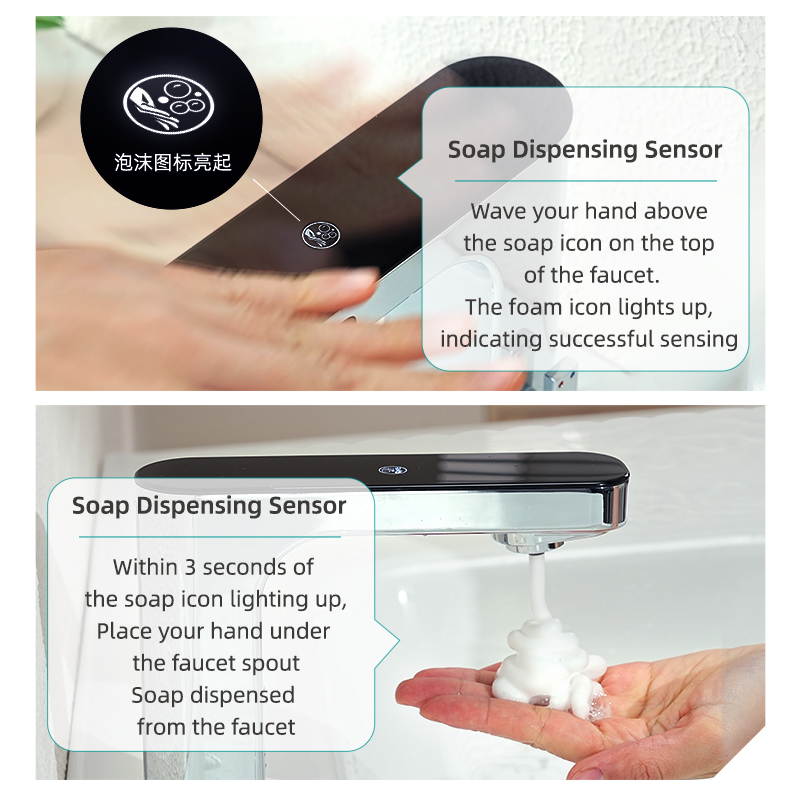 2-in-1 Soap Dispensing With Sensor Faucet gallery image 4